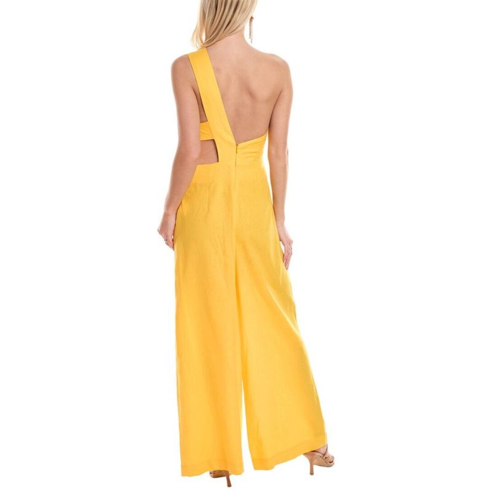FARM Rio Yellow One-Shoulder Midi Jumpsuit - Picture 2 of 3